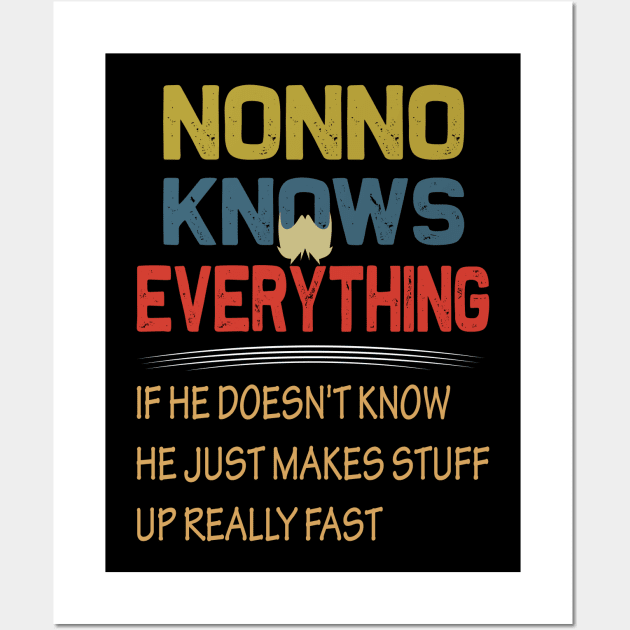 Nonno knows everything..fathers day gift Wall Art by DODG99